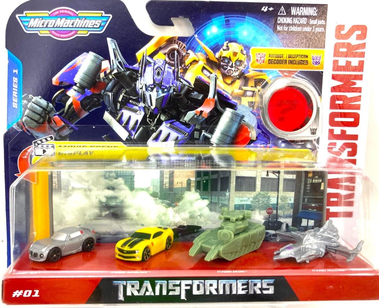 Micro Machines Transformers Series 1 (#01 Jazz, Bumblebee, Brawl, Megatron)