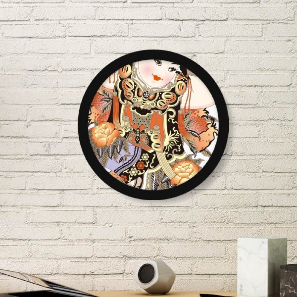 Peinture art prints motif rond simple cadre noir