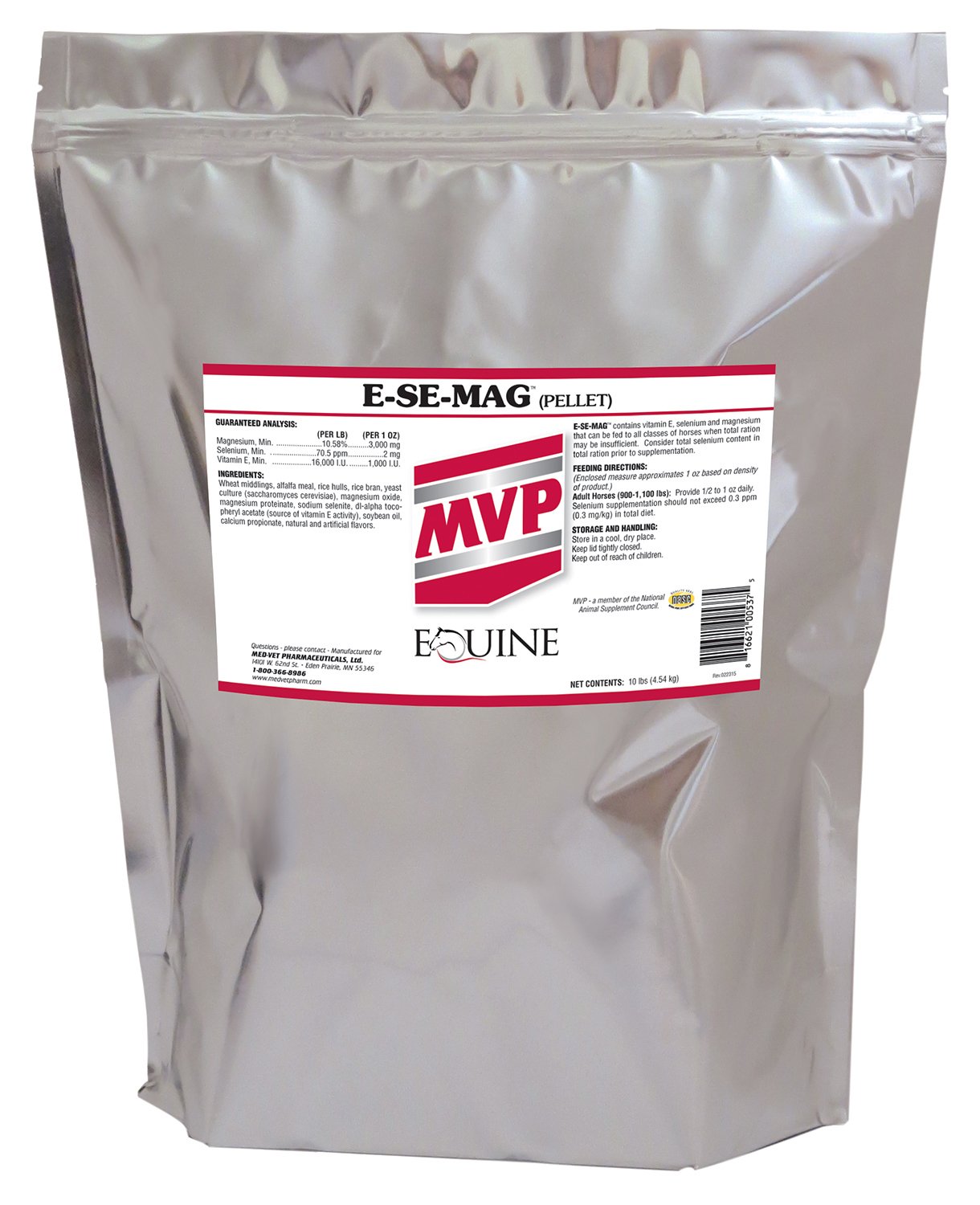 E-Se-Mag (10lb) for Muscle Function & Recovery in Horses