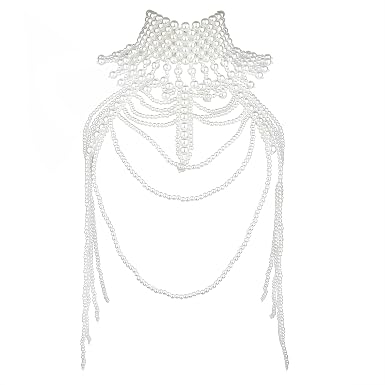 BELLULULU Women's Pearl Body Chain Bra 