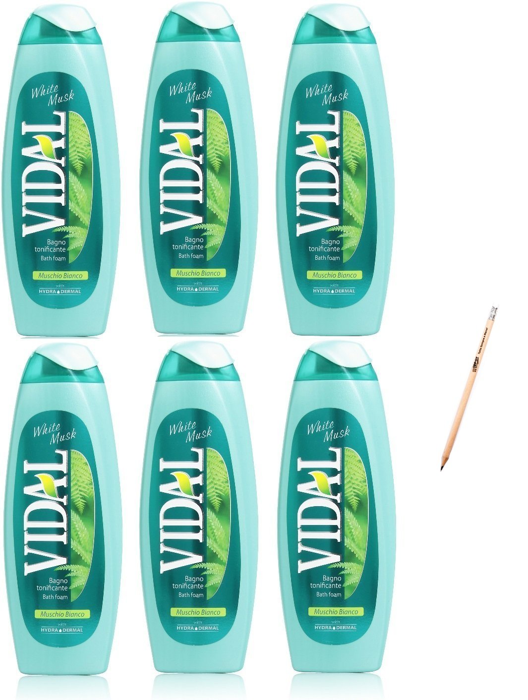 IRPot Duschschaum VIDAL MUSCHIO WEISS – 6 X 500 Ml – Belebend Für Sensible & Trockene Haut
