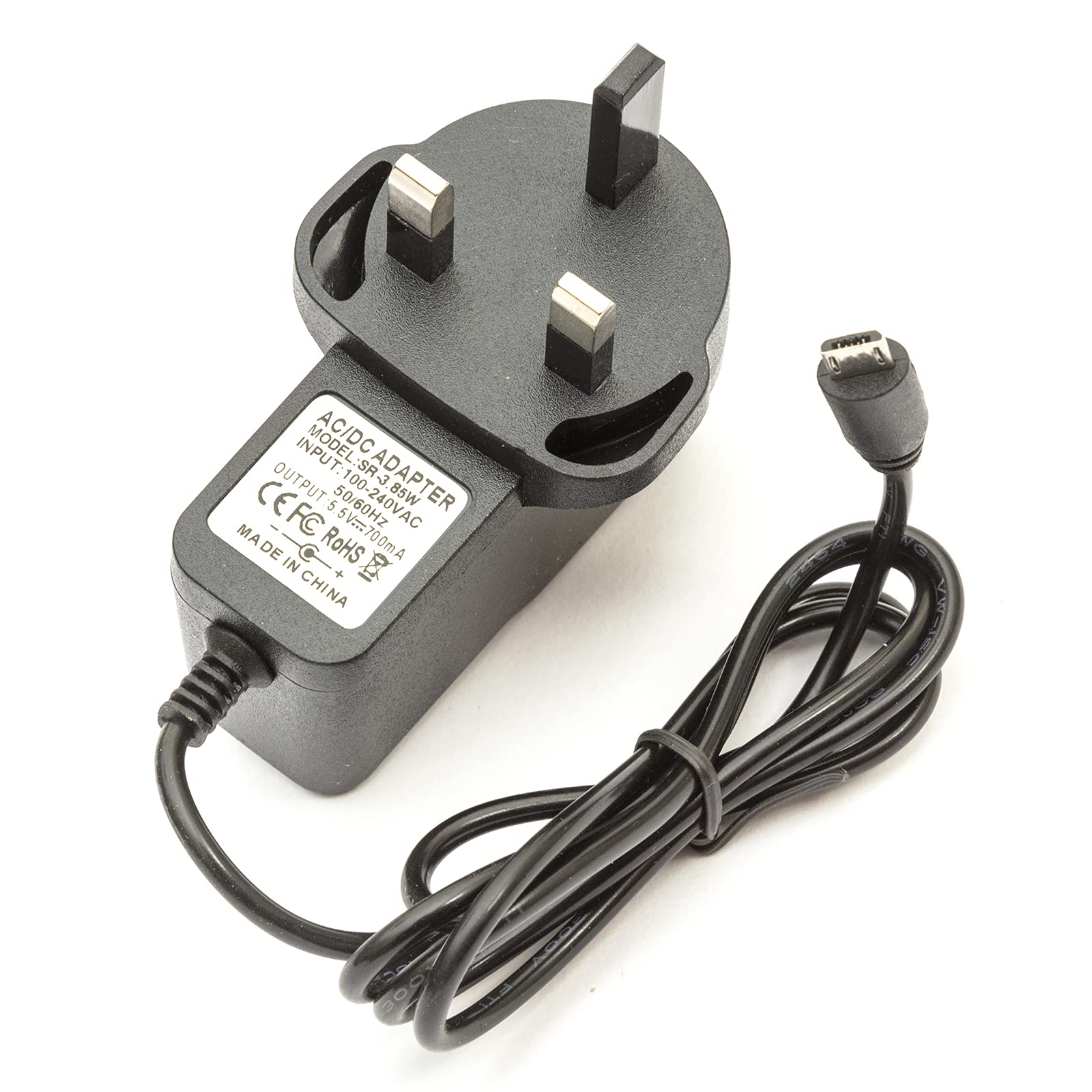Petrolscooter Replacement Micro Usb Battery Charger 5.5V 700Ma Charging Adapter Cable Lead Uk Mains Plug Compatible With Sony Xperia Z1 / Z2 / Z3 Phone