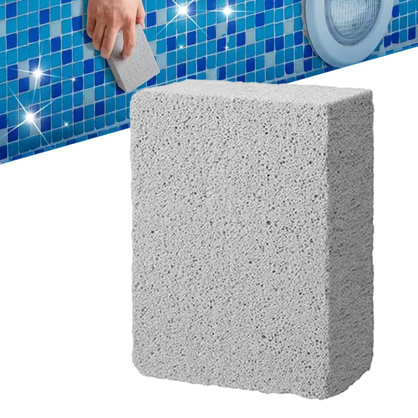Bloque De Limpieza - Paquete De 8 Estropajos Para Eliminar Manchas | Difíciles | Limpiador De Azulejos Para Piscinas Y Herramienta De Fregado | Piedra Pómez Resistente E Inodoro Para Azulejos D