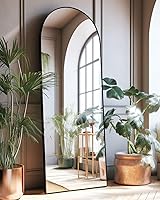 Vista 1 de Espejo arqueado de longitud completa, espejo de suelo con soporte, espejo grande de 18 x 58 pulgadas, espejo de pared de longitud completa, espejo