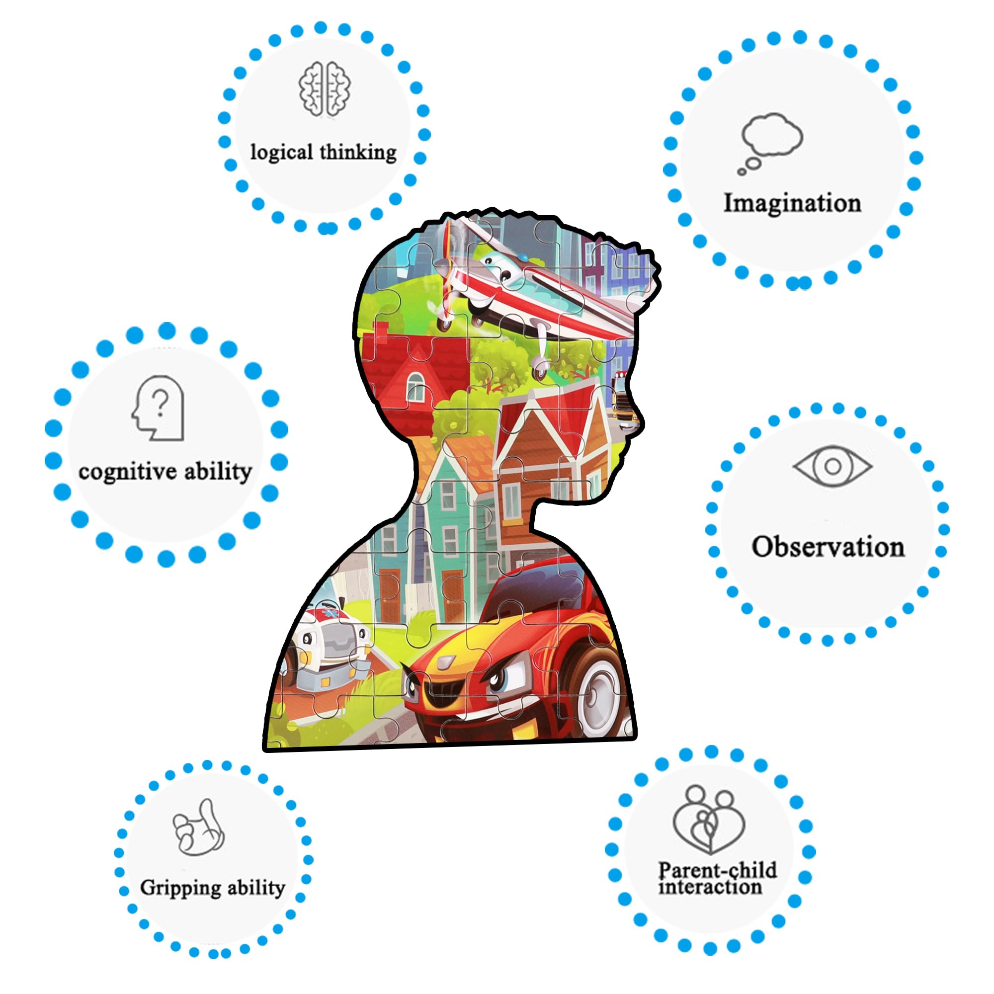 Snapklik.com : Puzzles For Kids Ages 4-8 Transportation Vehicles Jigsaw ...