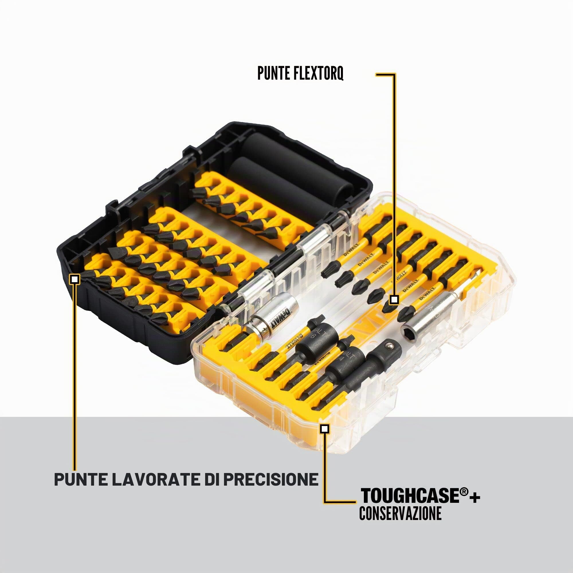 DEWALT FlexTorq - Set di punte per avvitatore a percussione, 40 pezzi (DWA2NGFT40IR), la confezione può variare