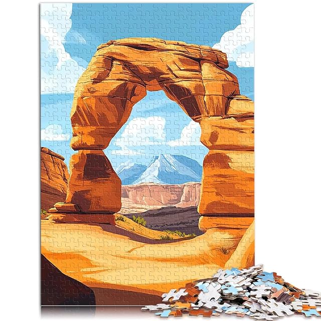 Foto 2 de 6 de Rompecabezas de 1000 Piezas para Adultos Paisaje de Arco de Arenisca Juguetes de Juego Decoración de Pared…