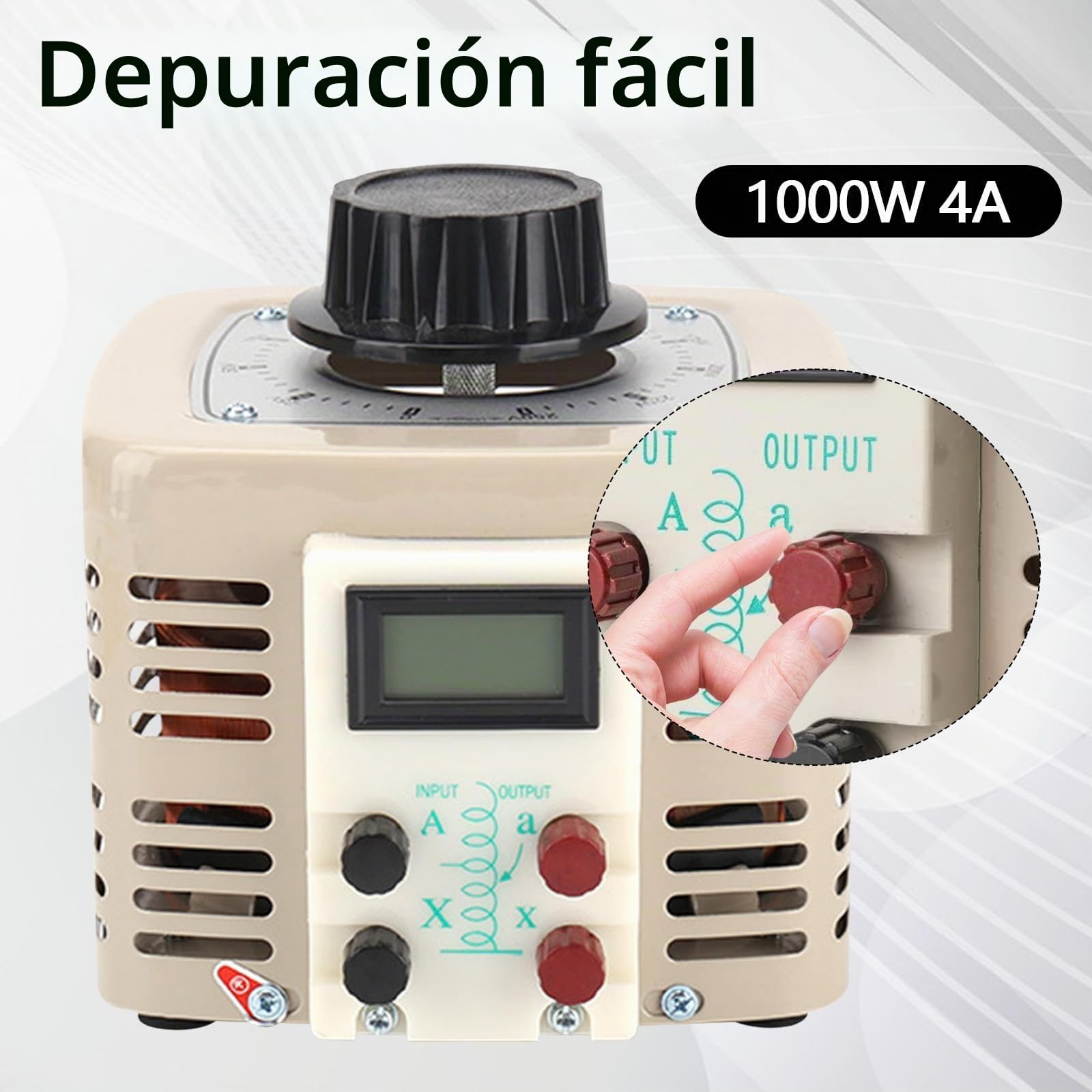 Transformador Toroidal De 1000 W, Transformador Ajustable Ajustable De 0 A 250 V Autotransformador De 4 A Con Entrada De 230 V