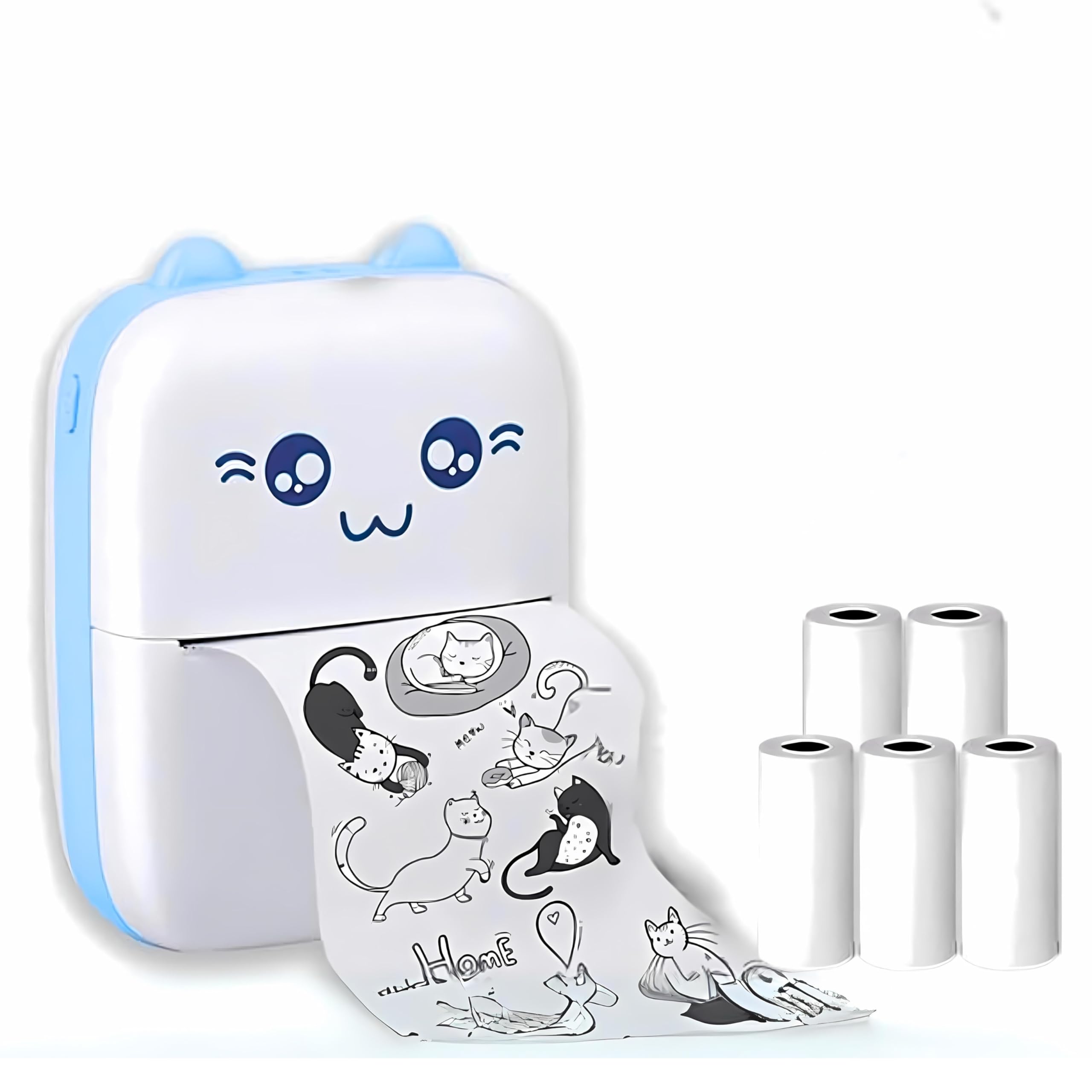 I TECH Mini Thermal Printer (1Year Warranty) Inkless Bluetooth Pocket Printer for Prints Picture List Memo Receipt Tags Barcode Labels Compatible with iOS, Android, 1 Roll (Blue) (B0D5M2NJ7Z) Amazon Price History, Amazon Price Tracker