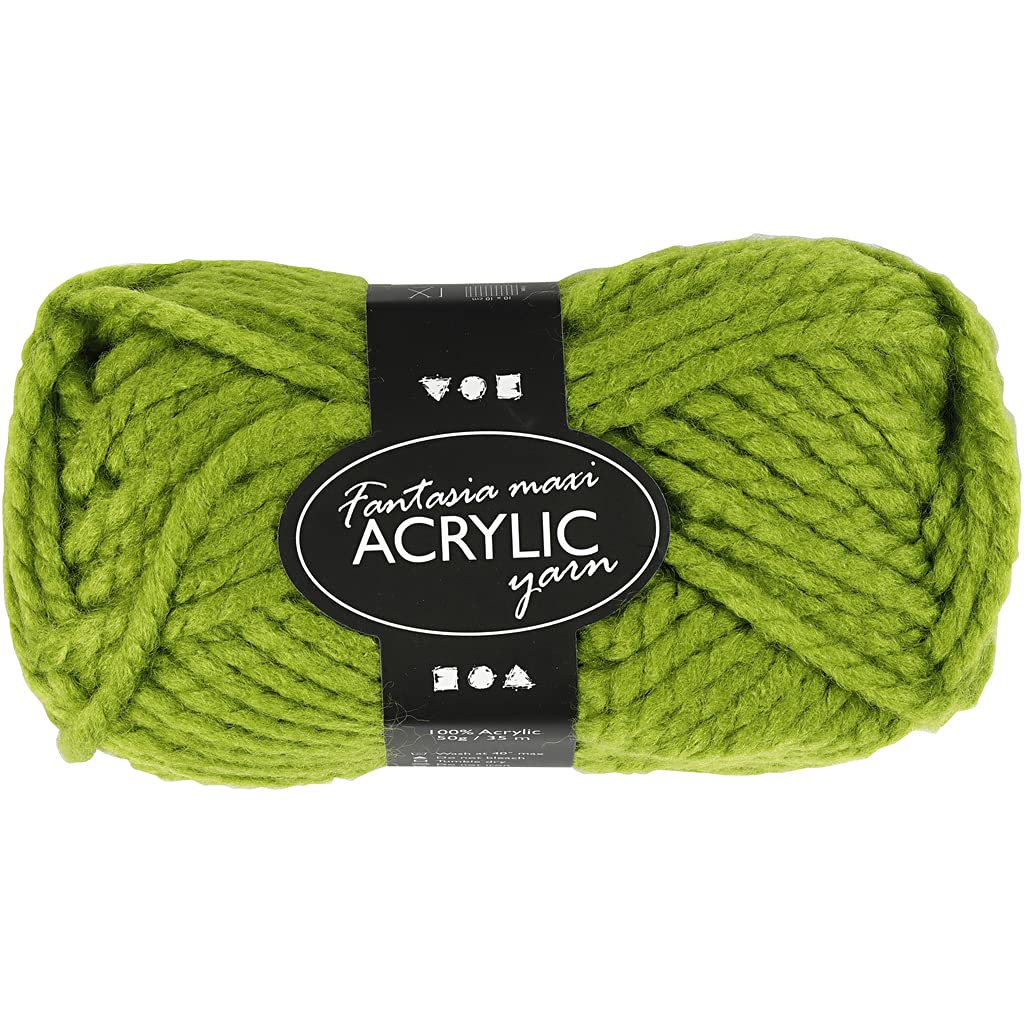 Creativ Company 50-Piece Fantasia Acrylic Yarn, Green