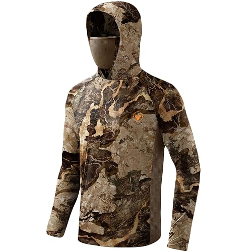 Palmyth Hunting Hoodie with Mask for Men Sun Protection Camo