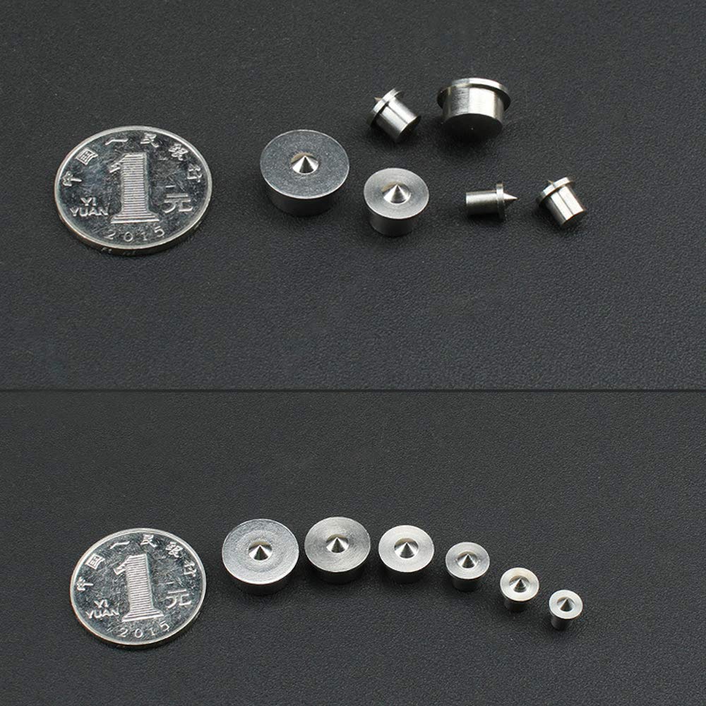 6Pcs Rotondo Legno Pin Locators 4-12mm Tassello Pin Centro Punto Set Lavorazione Del Legno Artigianato Morsetto Acciaio Strumenti
