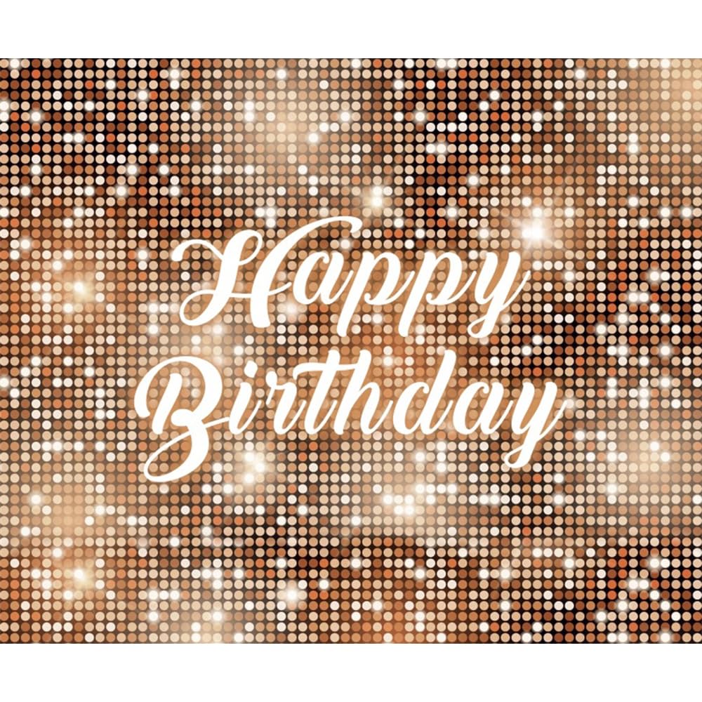 marrón Flash Lentejuelas telón de Fondo 3.5x2.5m Feliz cumpleaños neón Fondo Brillante Disco Tema niñas señoras Purpurina Fiesta de cumpleaños fotografía telón de Fondo Estudio Foto Props
