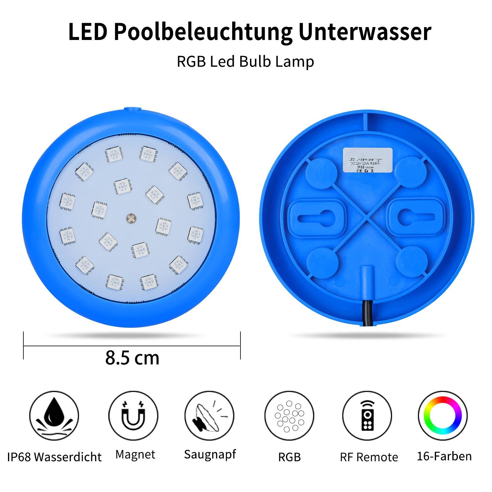 Interline LED Zwembadlamp Met Magneetbevestigigng En Afstandsbediening Aanbieding 52371045