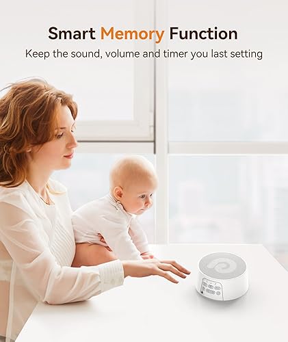 Miniatura 8 de Dreamegg Máquina de sonido de ruido blanco para adultos que duermen, máquina de sonido D3 Pro para bebés adultos, 29 sonidos HiFi, bateríaadaptador,