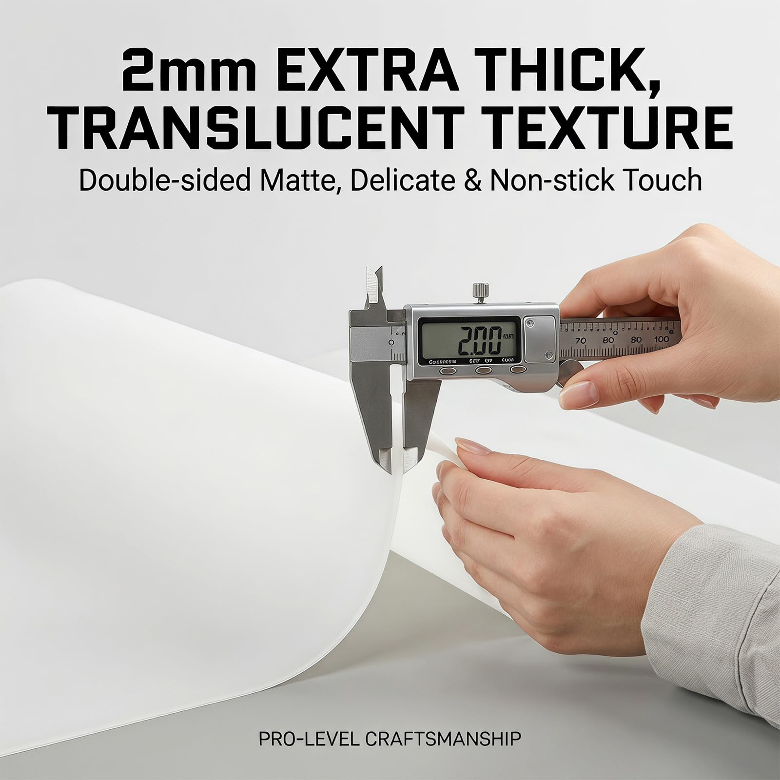 Tapis Silicone Grand 120 x 60 cm, 2 mm Épaisseur Tapis Cuisine, Résistant Antidérapant à la Chaleur, Travail, Peinture, Bricolage, Pour Table et Plan de Travail Cuisine (Blanc Laiteux)