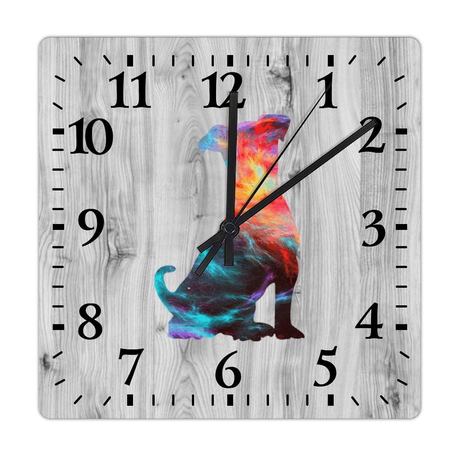 Horloge murale Jack Russell silencieuse pour éliminer le tic-tac