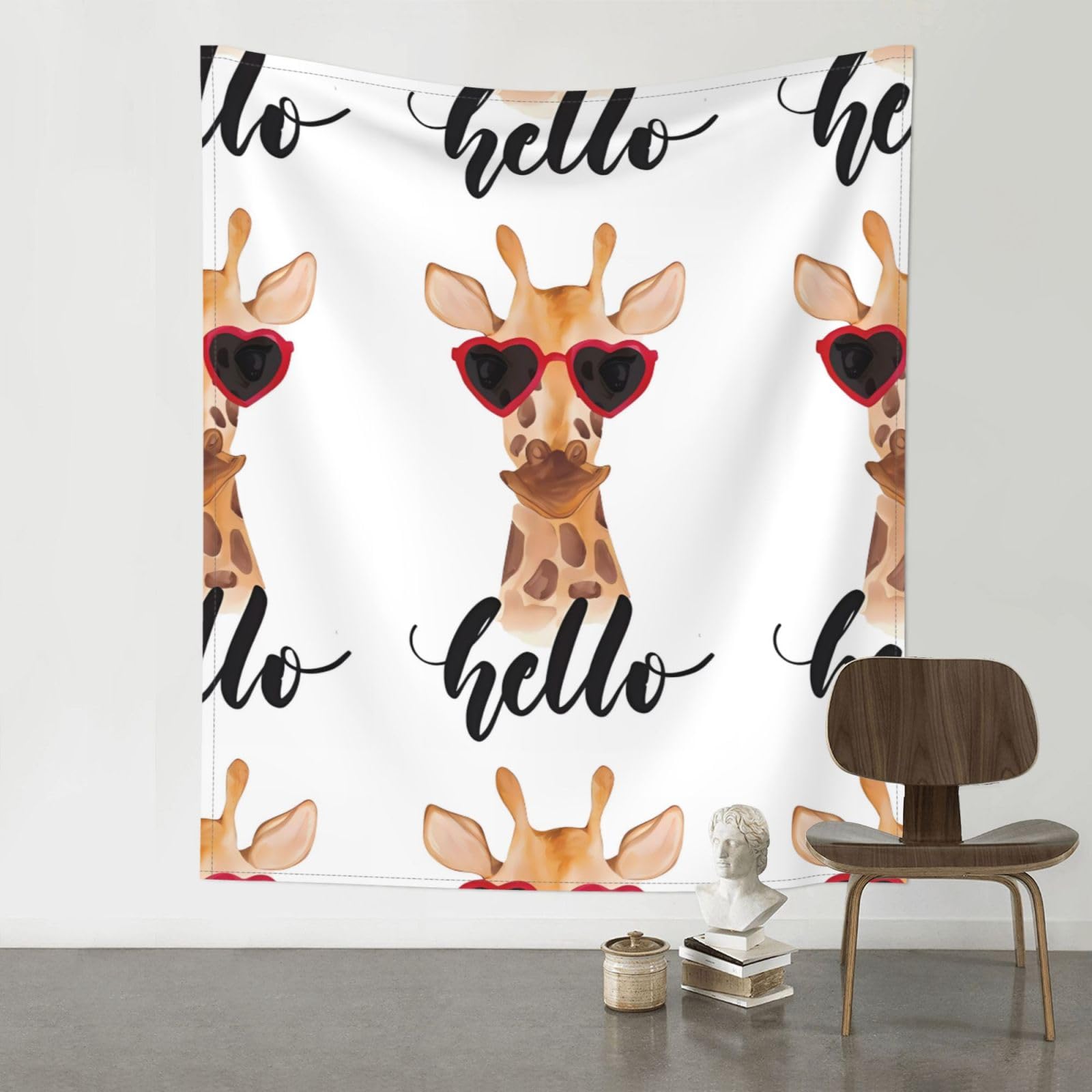 WHJSSF Giraffe Prints Wall Tapestry 60x51in - Boho Decor Throw for Bedroom, Dorm, Picnic & Outdoor Adventures