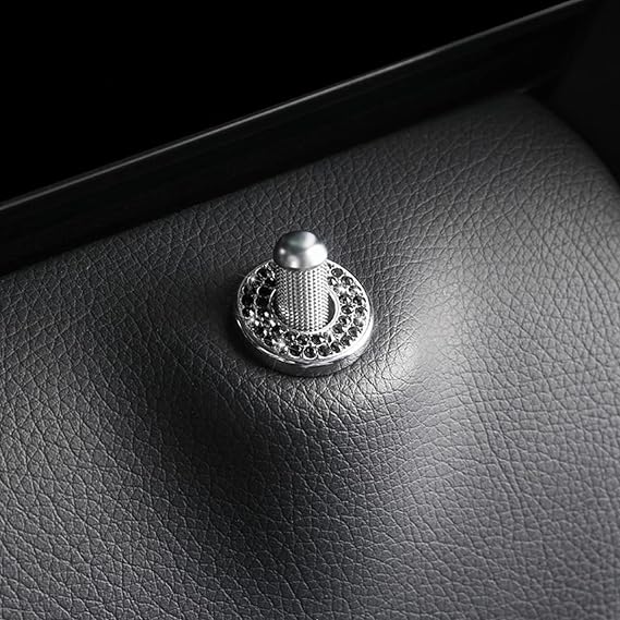 Moly Magnolia 4PCS Bling Car Door Lock Cover Stickers, Black