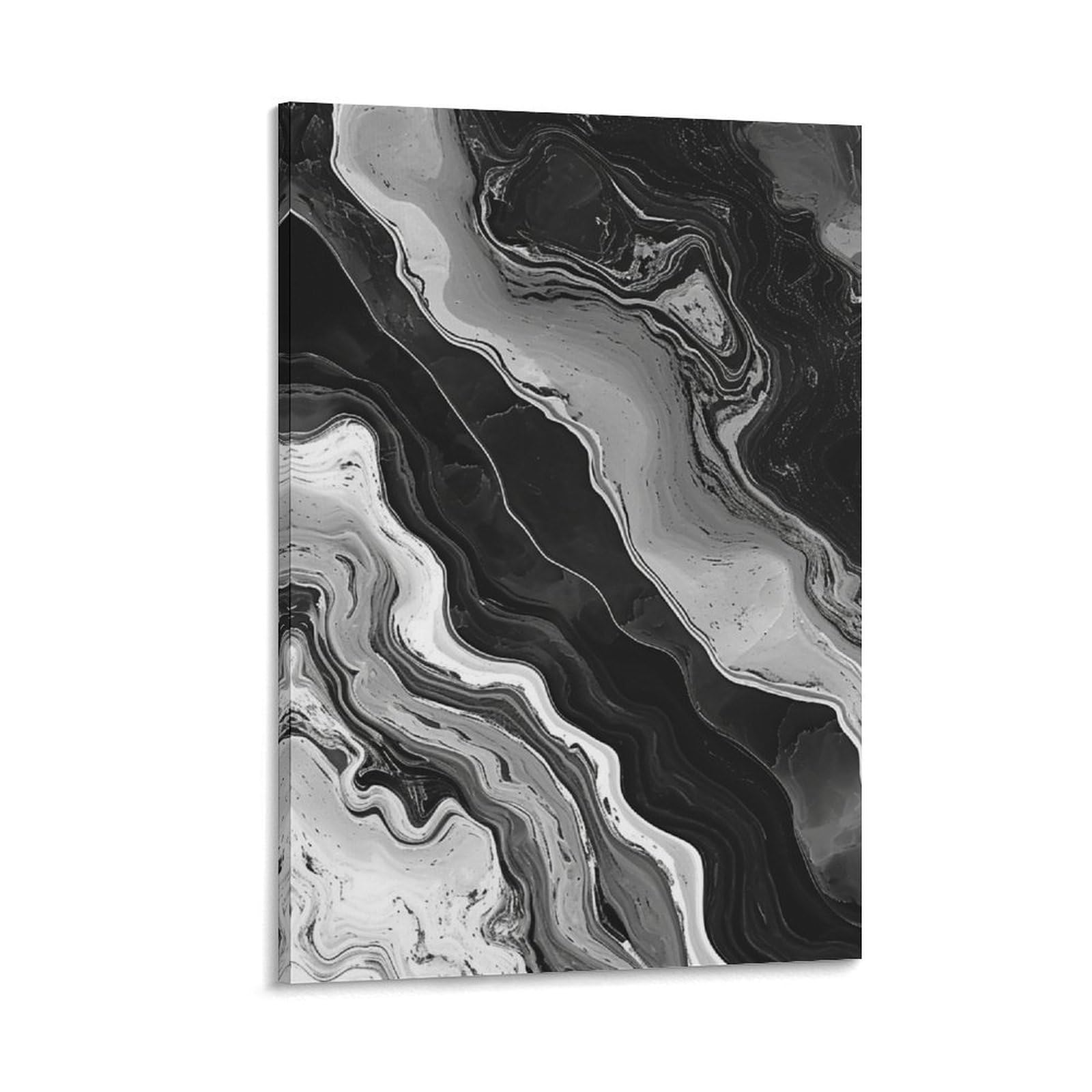 DHBANEIOK Black And White Abstract Art Print, Canvas Prints, Framed Wall Art for Bedroom & Living Room, Modern Home Decor Print for Special Occasions 24x36inch(60x90cm)