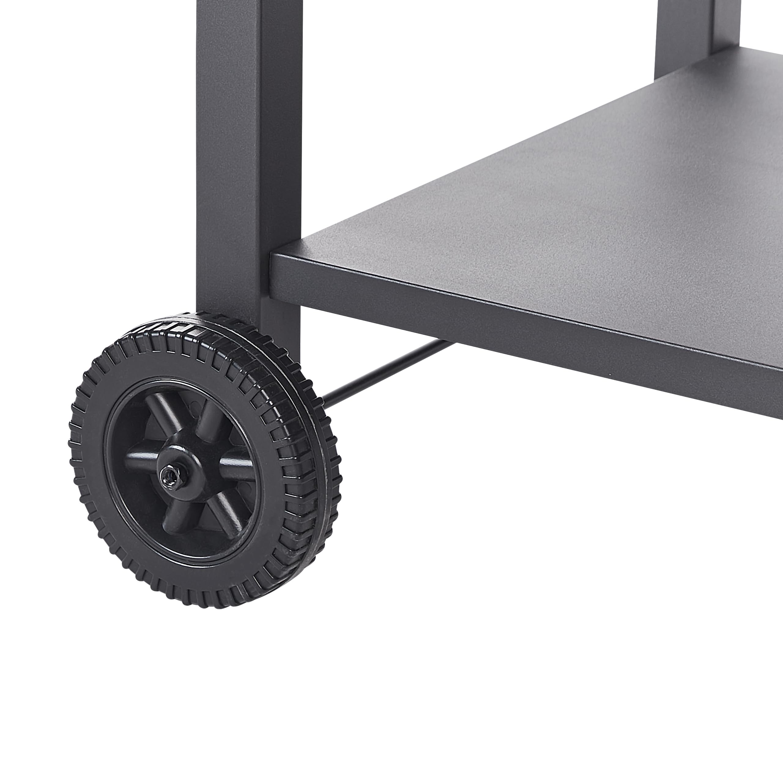 Beliani Carrello portavivande da Giardino con Ruote in Acciaio Nero