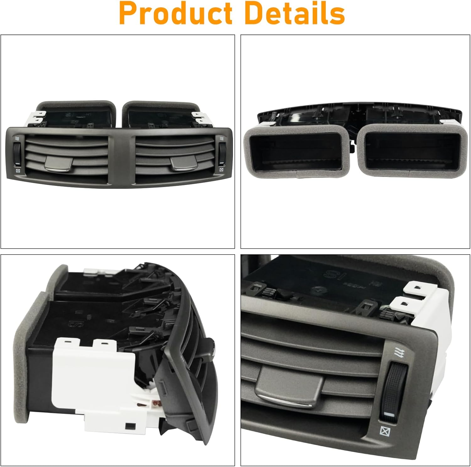 Center Dash Air Vent Panel Instrument Compatible with Lexus IS250 IS350 IS F 2006-2008,Dashboard Air Conditioning Outlet With Hand Wheels,Replace for 55670-53010 5567053010(Black),1 PC