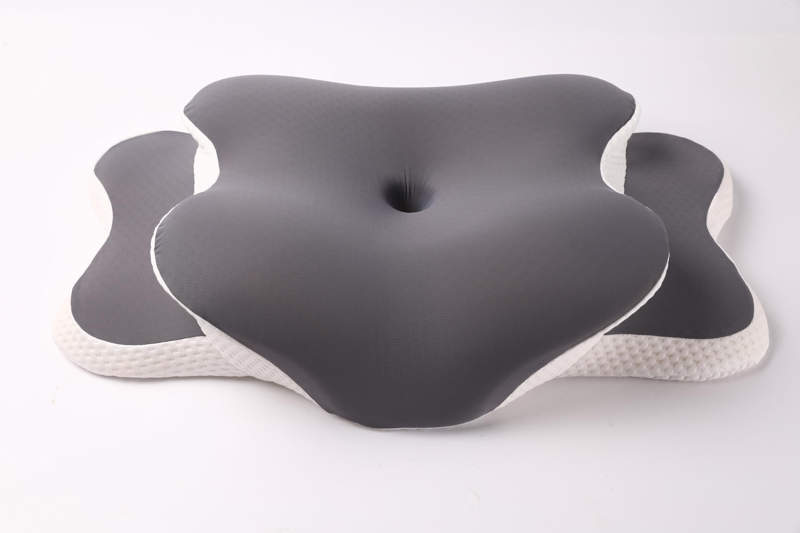 Cuscino Cervicale Ortopedico in Memory Foam - Guanciale Ergonomico per Sostegno Collo e Sollievo Dolori - Cuscino per Dormire di Lato e Supino con Federa Traspirante Sfoderabile