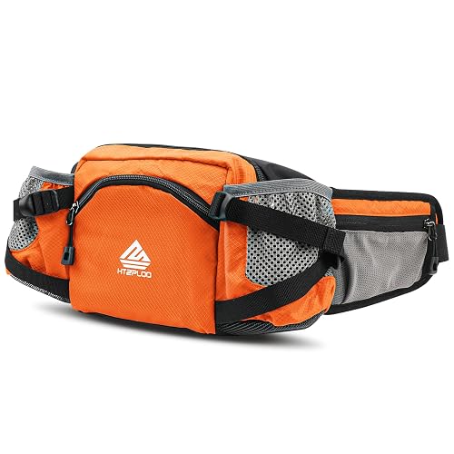 HTZPLOO Fanny Pack with Bottle Holder (Orange)