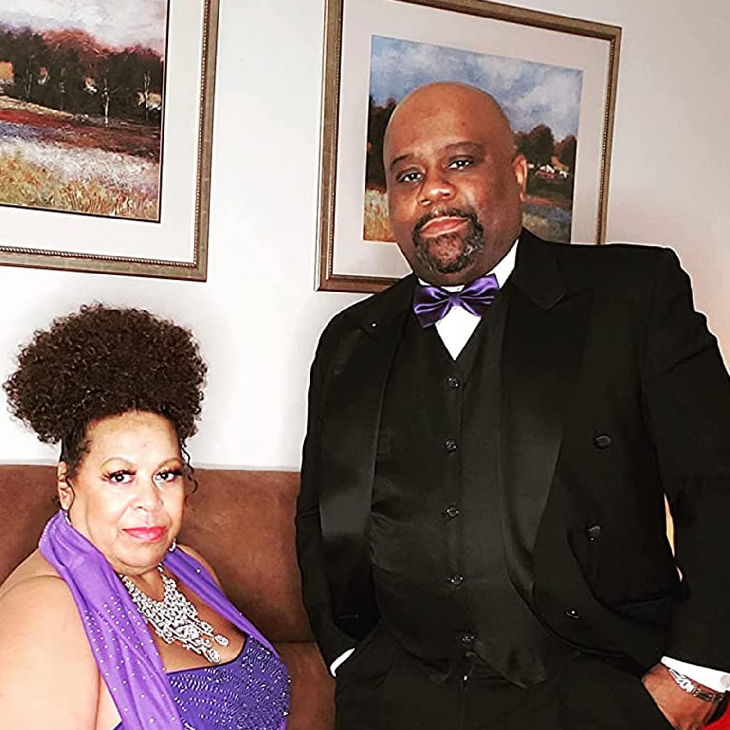 Alizeal Mens Tuxedo Bow Tie, Hanky and Cufflinks Set, Hot Pink - Image 8