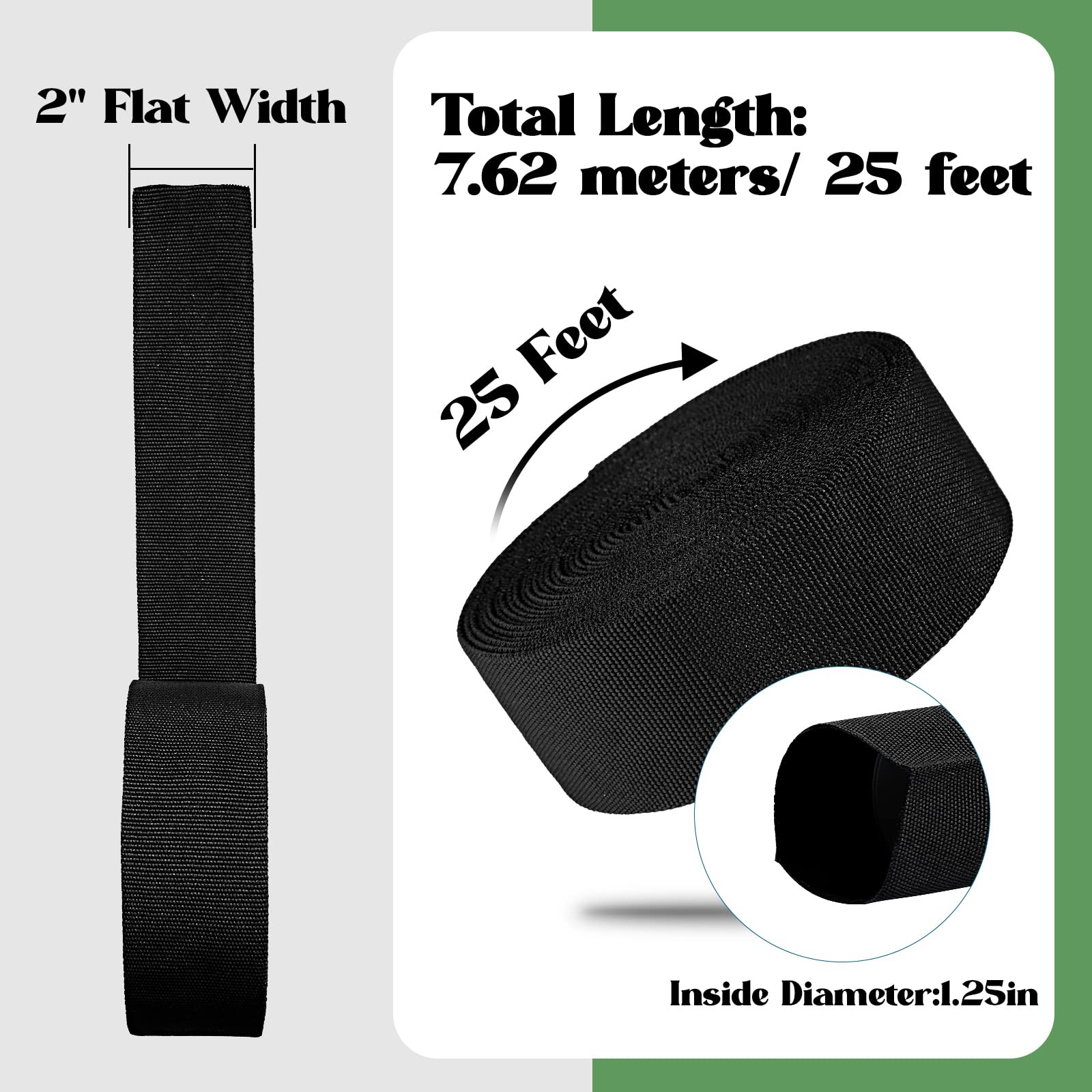 25FT Nylon Protective Sleeve Sheath Cable Cover Welding Tig Torch Hydraulic Hose Cover, Nylon Abrasion Resistant Flame Retardant Cable Cover for Chain, Wiring Harness Protection, 1.25