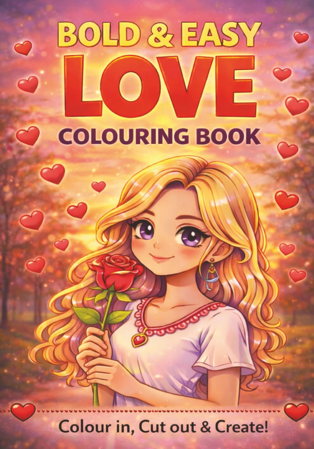 Bold & Easy Love Colouring Book: By Fairy Tale Finds