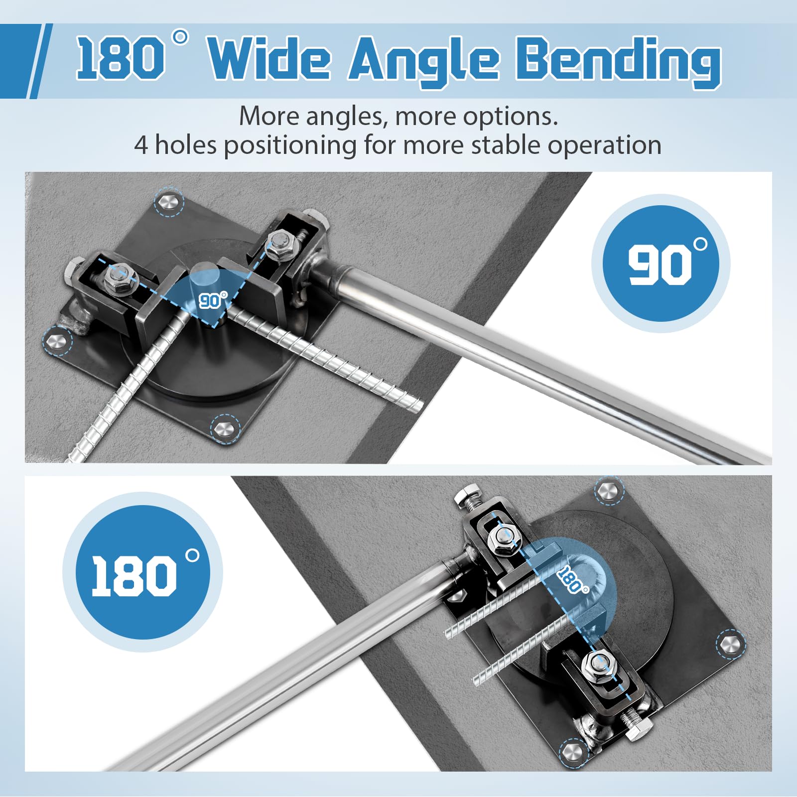 MXBAOHENG Dobladora Manual de Barra de Acero de 1-14mm Dobladora de Hierro Manual de Barras de Refuerzo Herramientas de metal para acero redondo acero de refuerzo, hierro plano y otros metales