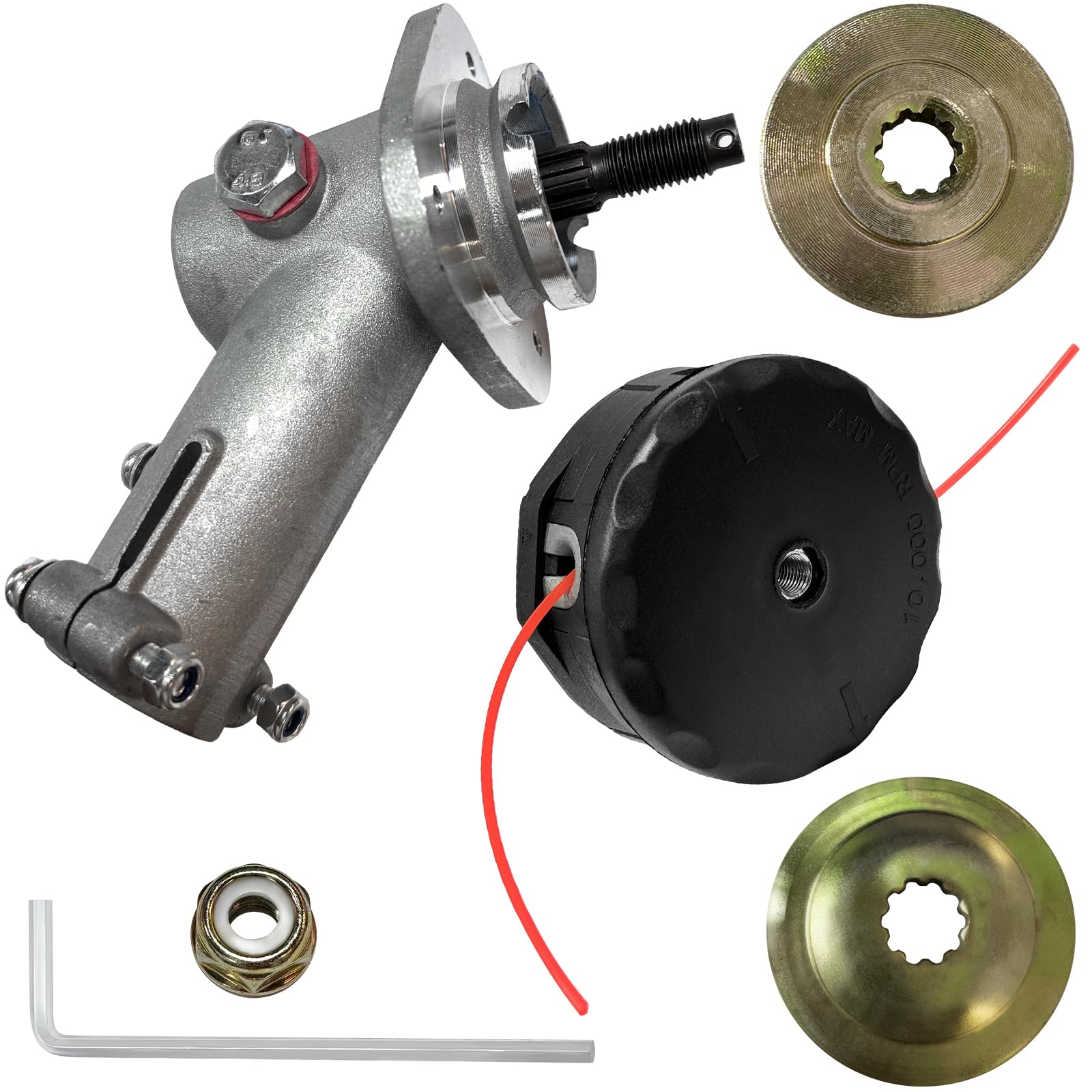 Ensamblaje de caja de cambios de cabezal de engranaje de recortadora para Echo SRM-225 SRM-225i SRM-2620 SRM-3020 SRM-225U SRM-266U recortadora de cuerdas de eje recto, reemplaza P021008182 P021046670