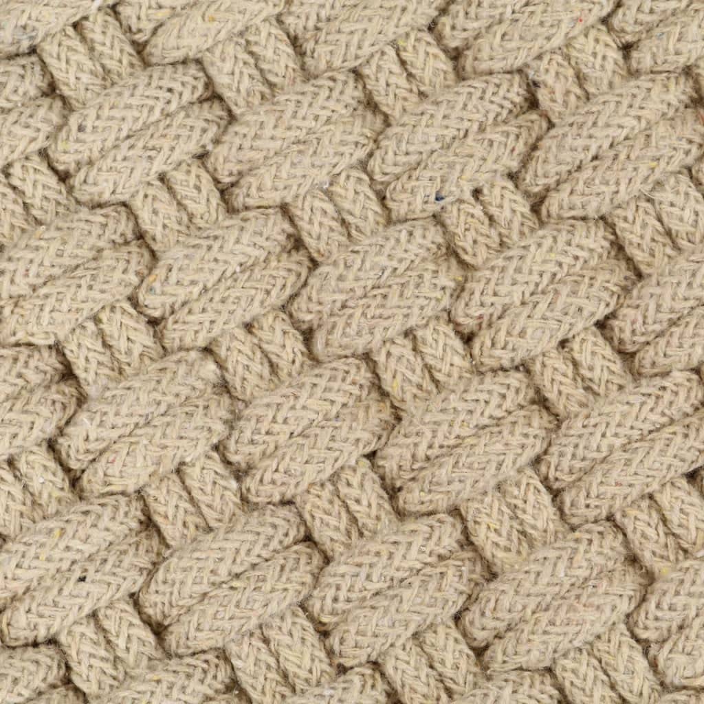 Tapis rectangulaire en corde de coton douce, 160 x 230 cm, corde de coton lourde, design tissé en corde pour salon, chambre à coucher ou couloir, protège les sols des rayures