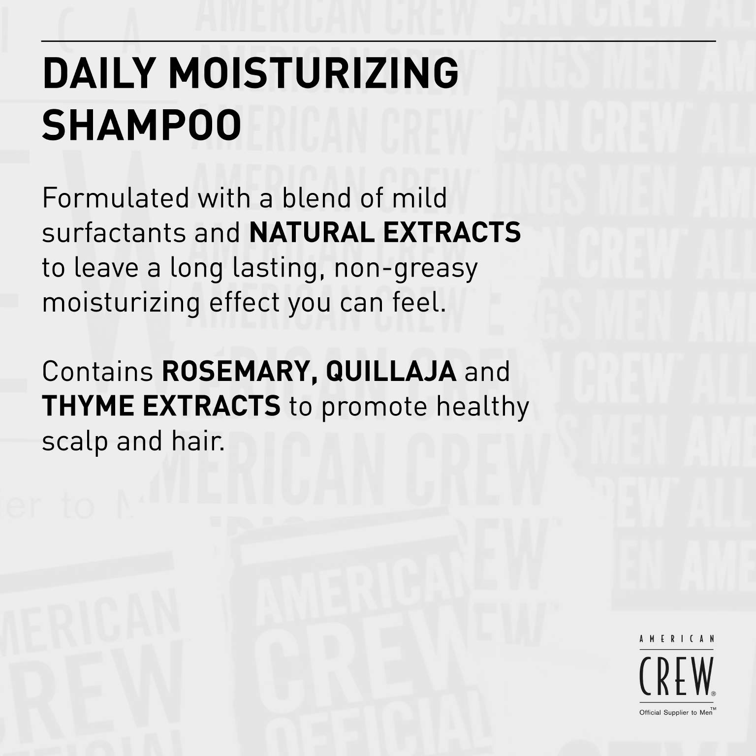 American Crew Daily Moisturizing Shampoo, 33.8 Ounce