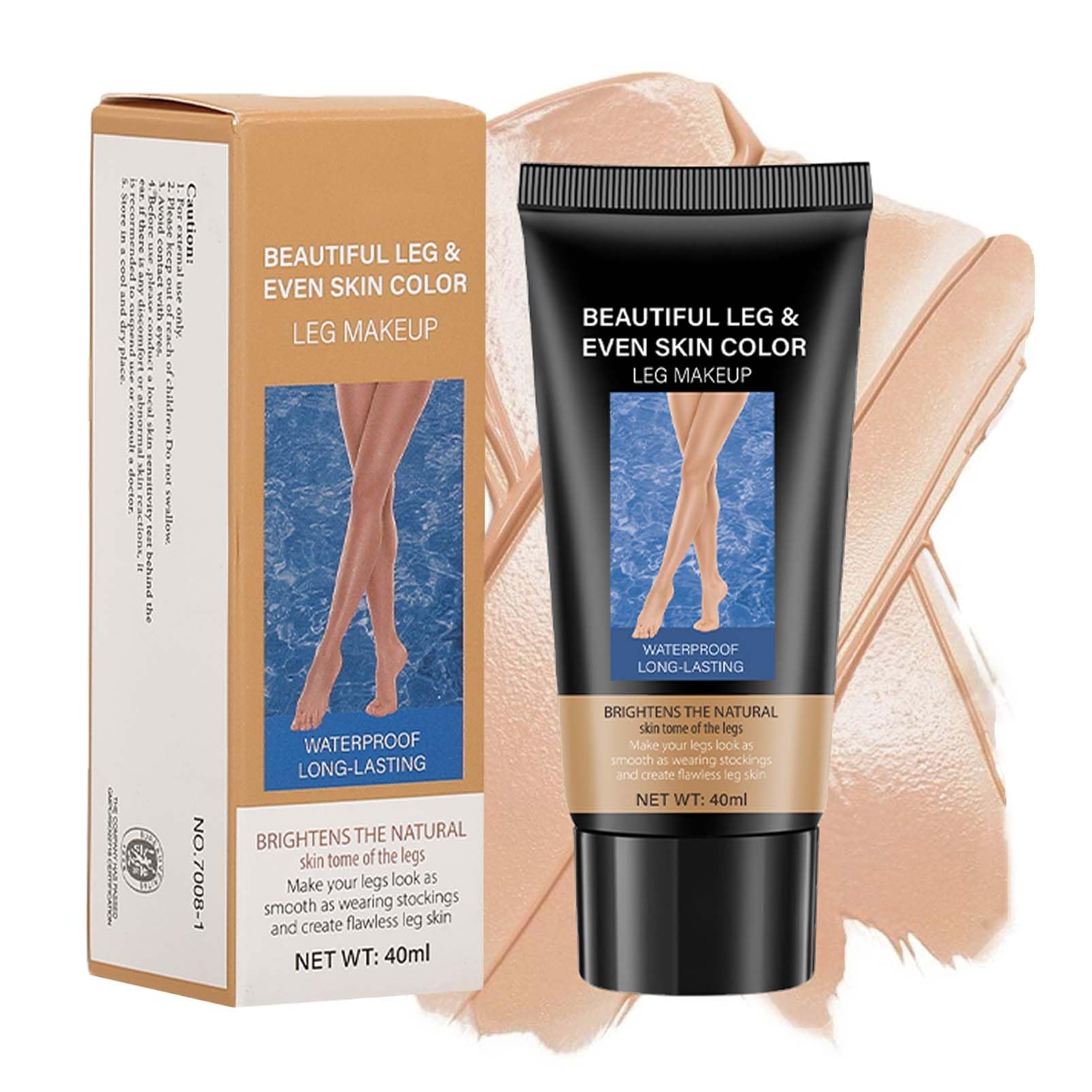Trucco per gambe impermeabile senza trasmissione, correttore per trucco, impermeabile, copertura per le vene varicose, copertura durevole, copertura per tatuaggi, tono della pelle uniforme (#03 bronzo