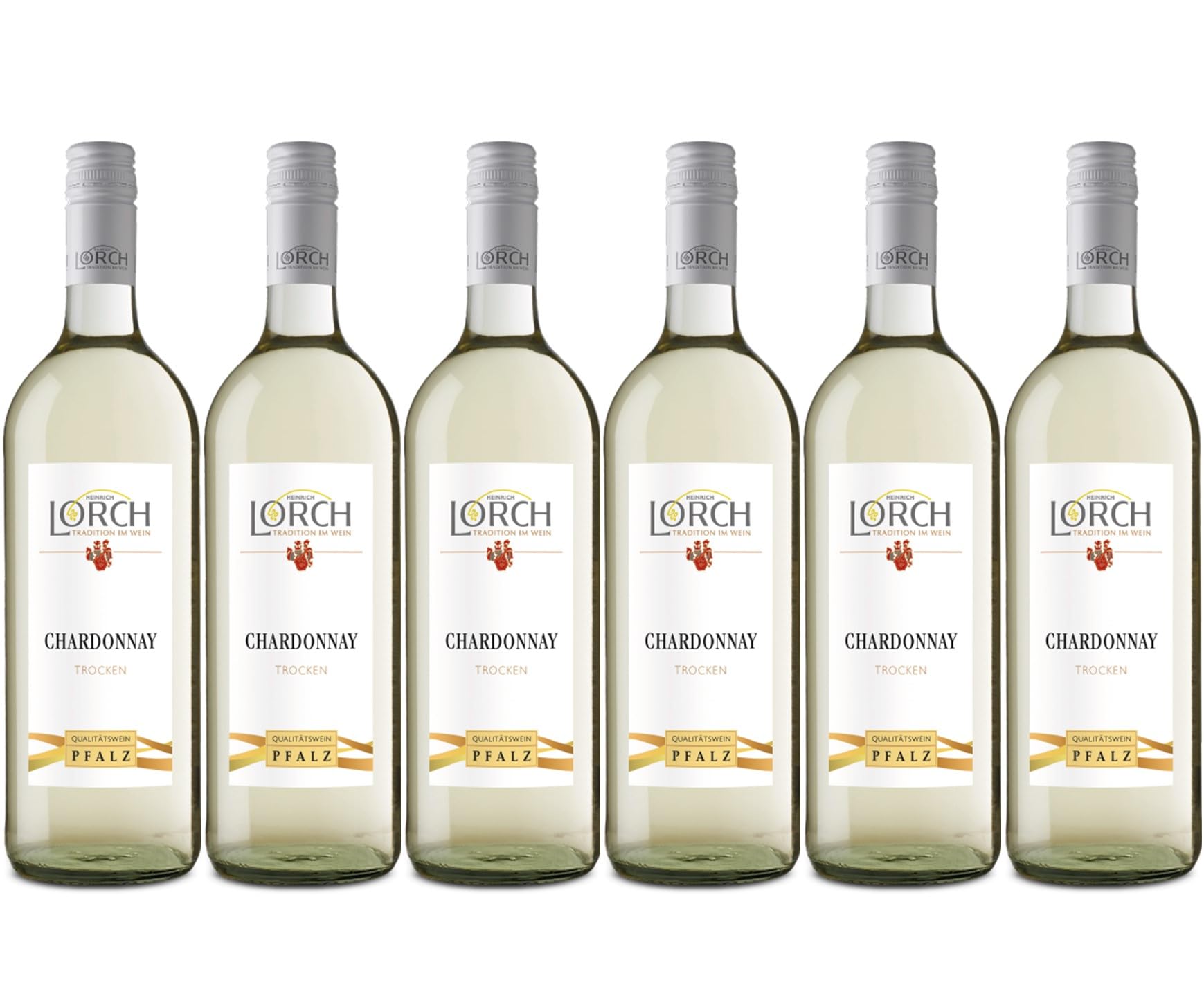 Lorch Chardonnay trocken Qualitätswein Pfalz NV trocken (6 x 1l)