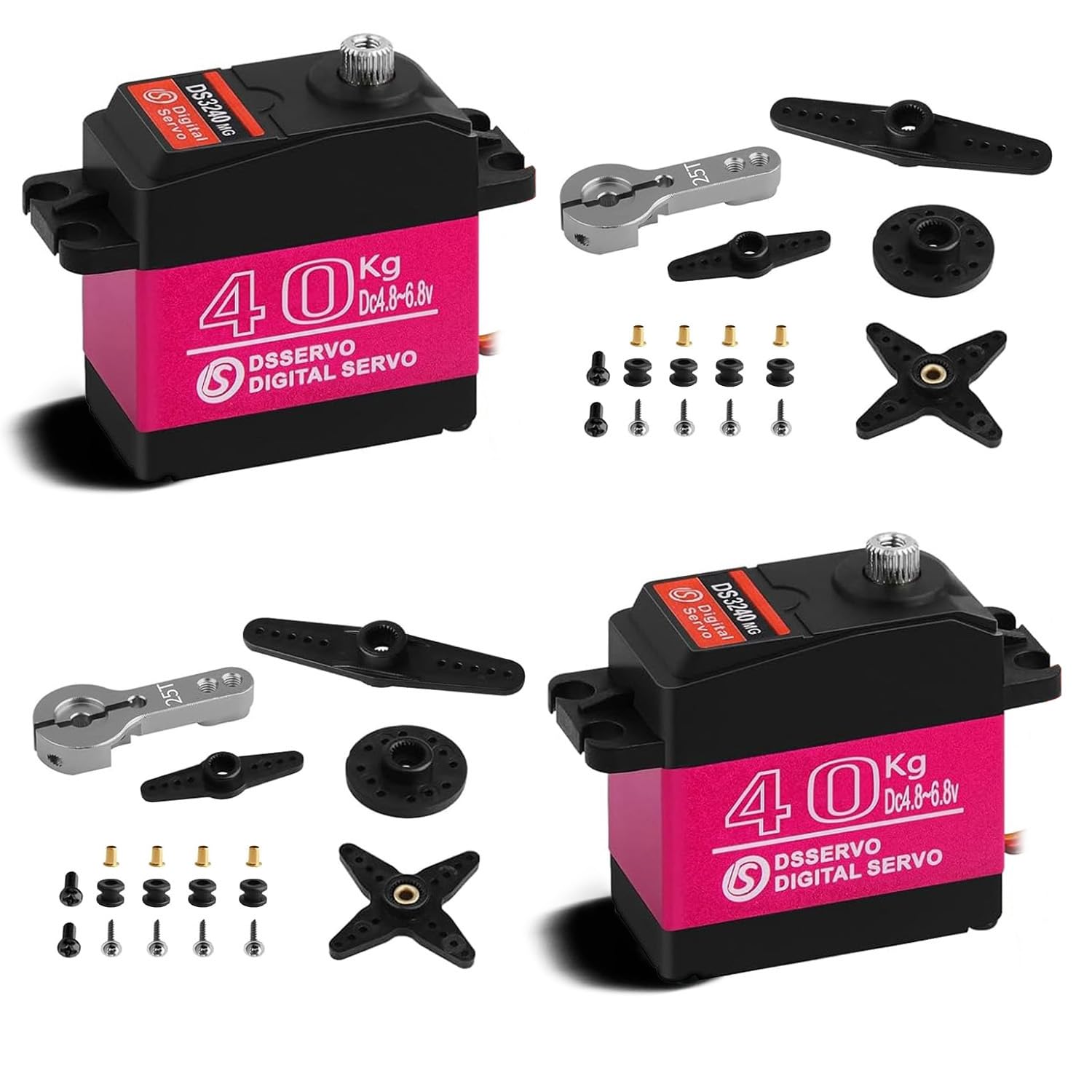 Amazon | 2PCS 40kg ステアリングサーボ 高トルク RC ステアリング