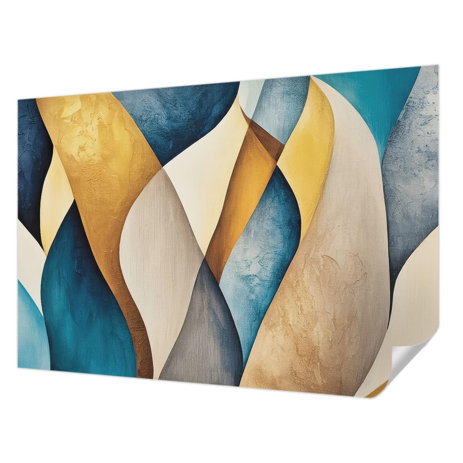 Papier peint abstraction ondulée pour chambre et salon moderne et chaleureux