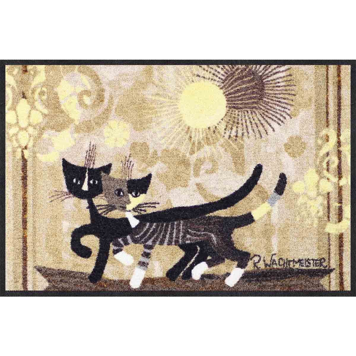 Paillasson Chats Passeggiata Efia tapis de sol absorbant et lavable 50x75