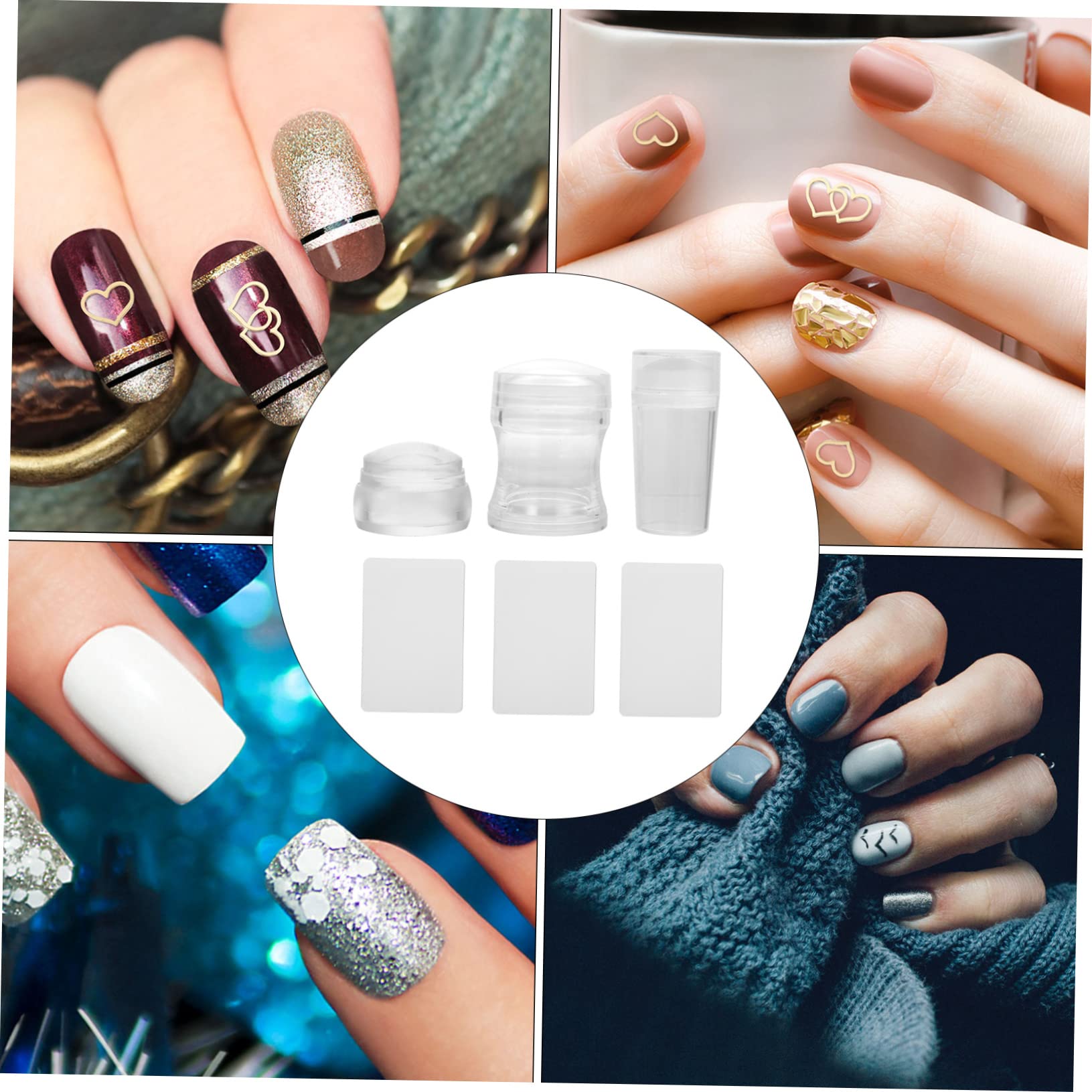 FRCOLOR 12 Set Di Stampini Per Nail Art Strumenti Per Manicure E Timbratura Con 10 Timbri Per Unghie Raschietto Sicuri Per La Pelle E Adatti A Tutte Le Età.