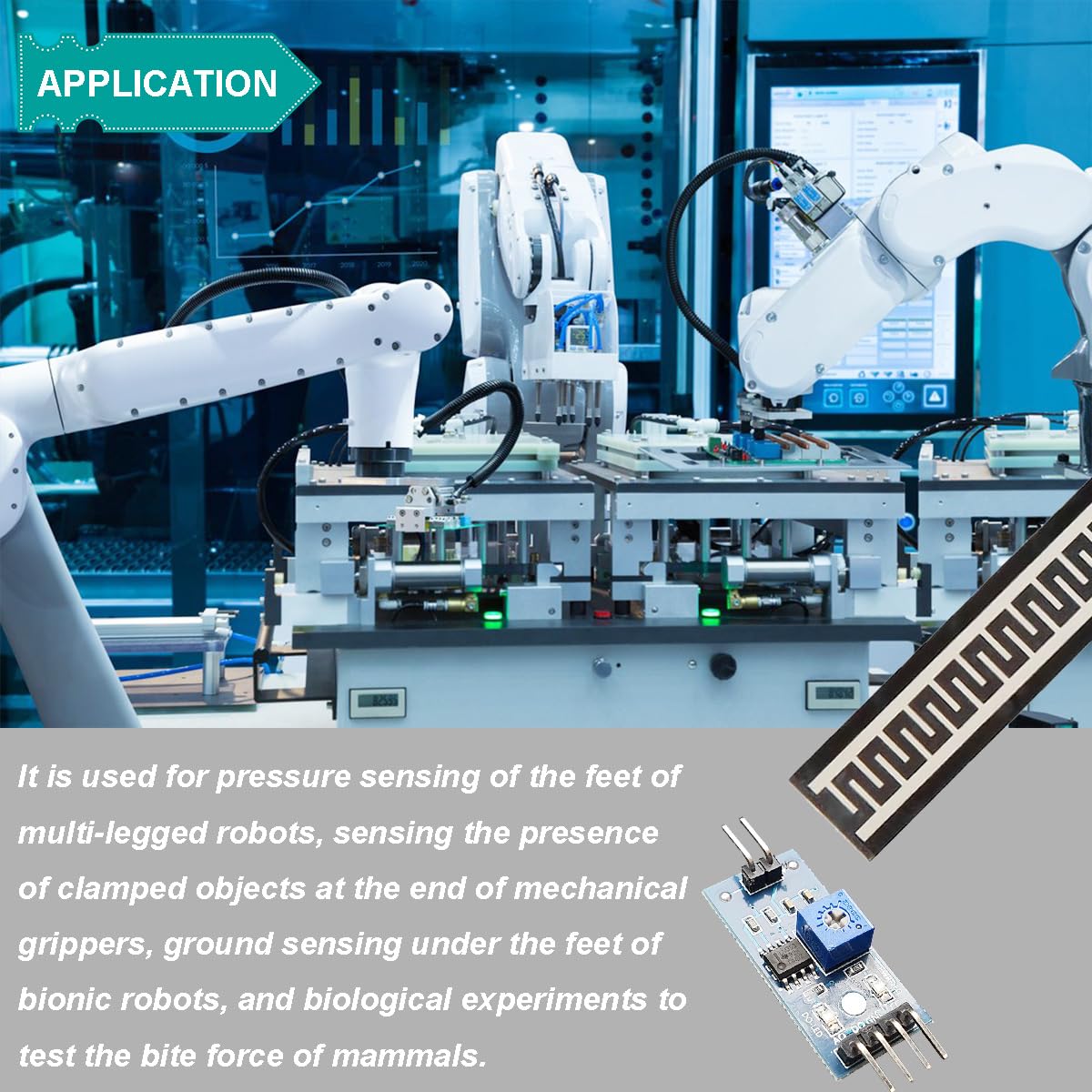 Snapklik.com : DAOKAI Thin Film Pressure Sensor ZD10-100 Resistance ...
