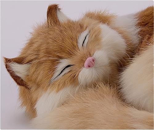 Miniatura 6 de Tiny Heart Juguete de peluche de gato naranja de simulación, 8.26 pulgadas, súper lindo gato naranja realista, juguetes de peluche para niños,