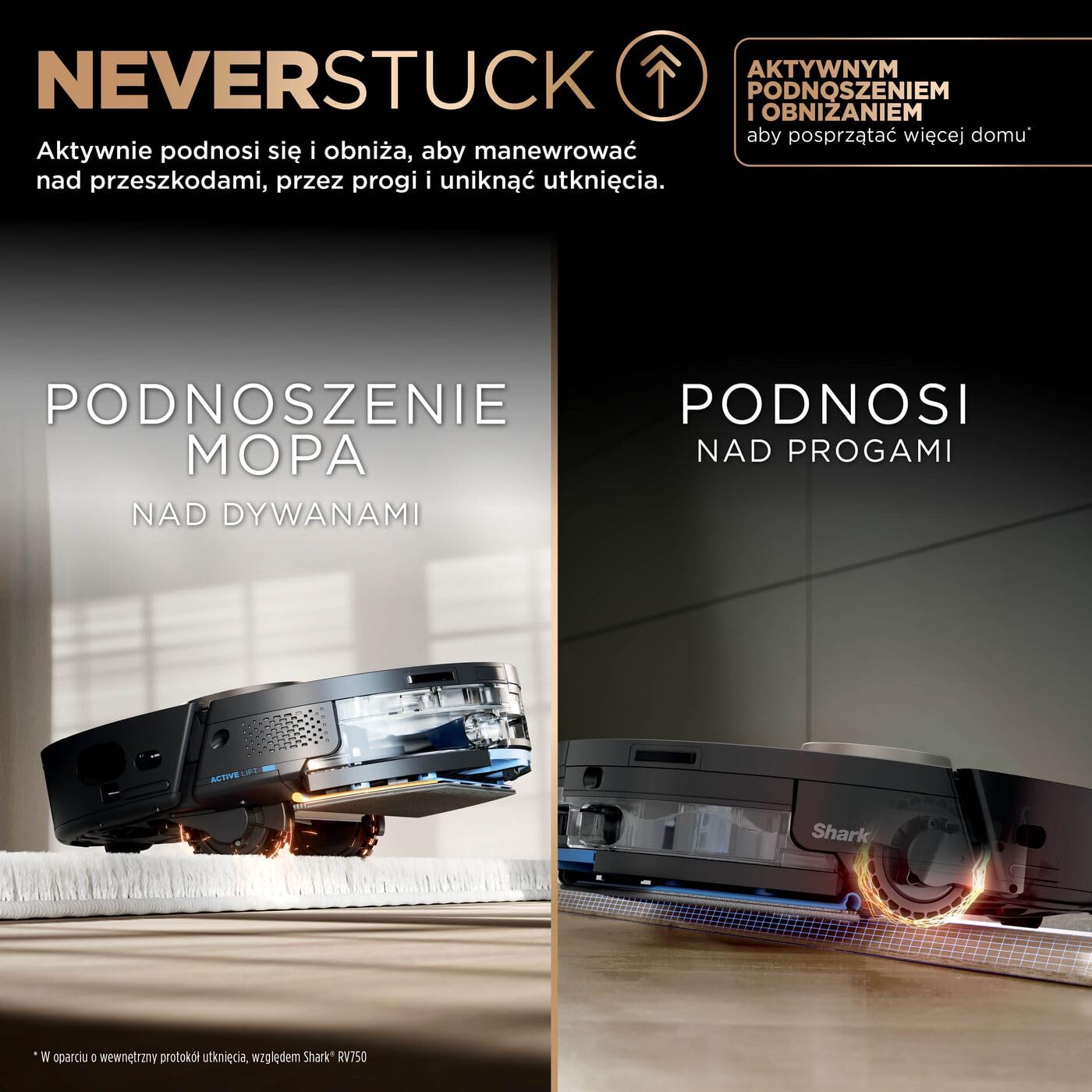 Shark PowerDetect Robot odkurzająco-mopujący 2 w 1, automatyczne opróżnianie, napełnianie i czyszczenie NeverTouch Pro (60 dni), 3D i LiDAR, NeverStuck, WiFi/aplikacja, czarny, RV2800ZEEU