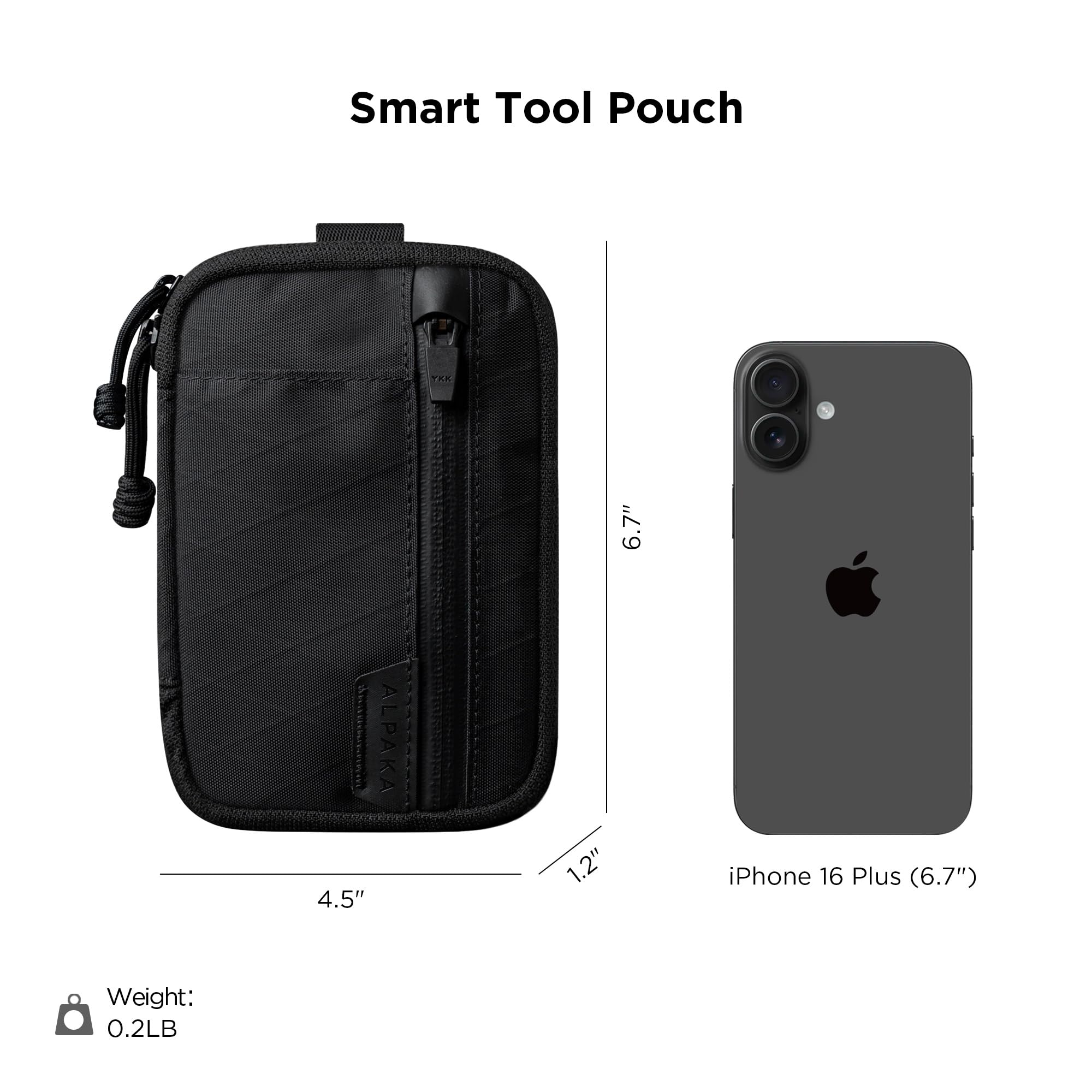 ALPAKA Admin Pouch Pro EDC Organizer Tool Pouch Black X-Pac X42 | Smooth Zipper Weatherproof Storage for Electronics Cables Travel Accessories product thumbnail 6