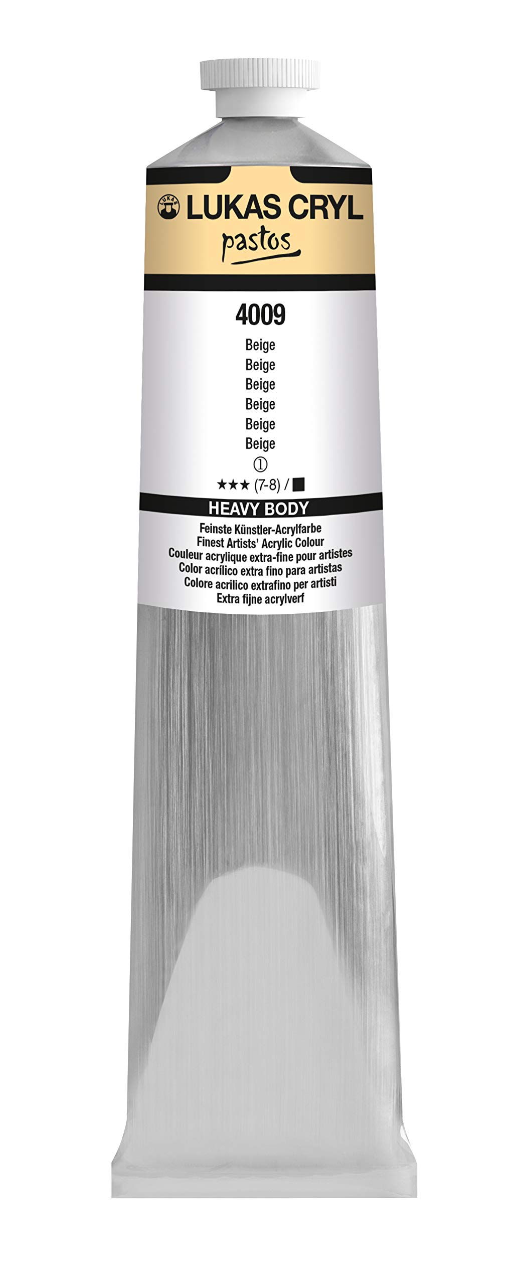 LUKASCryl Liquid Soft Body Acrylic Paint for Pouring, Professional Low Viscosity Acrylic Paint, Beige, 200ml