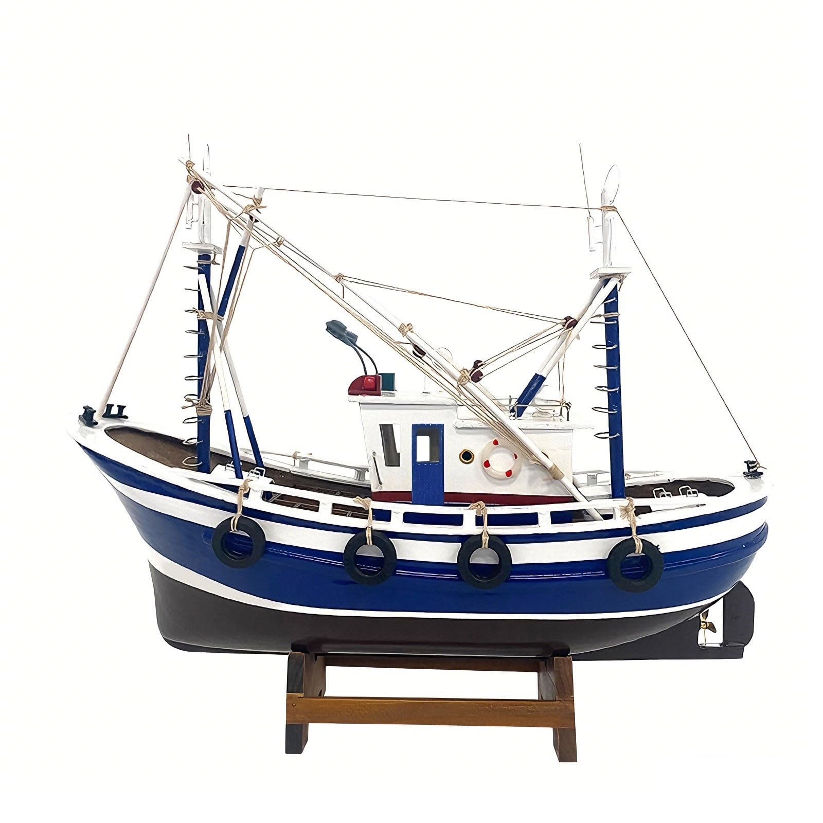 YLME Modellino di Barca da Pesca Ornamento Nautico A Forma di Nave | Realizzato A Mano Decorazioni Costiere E Marittime Per Soggiorno, Ufficio, Mensole, Regalo Per Gli Amanti Dell'oceano.