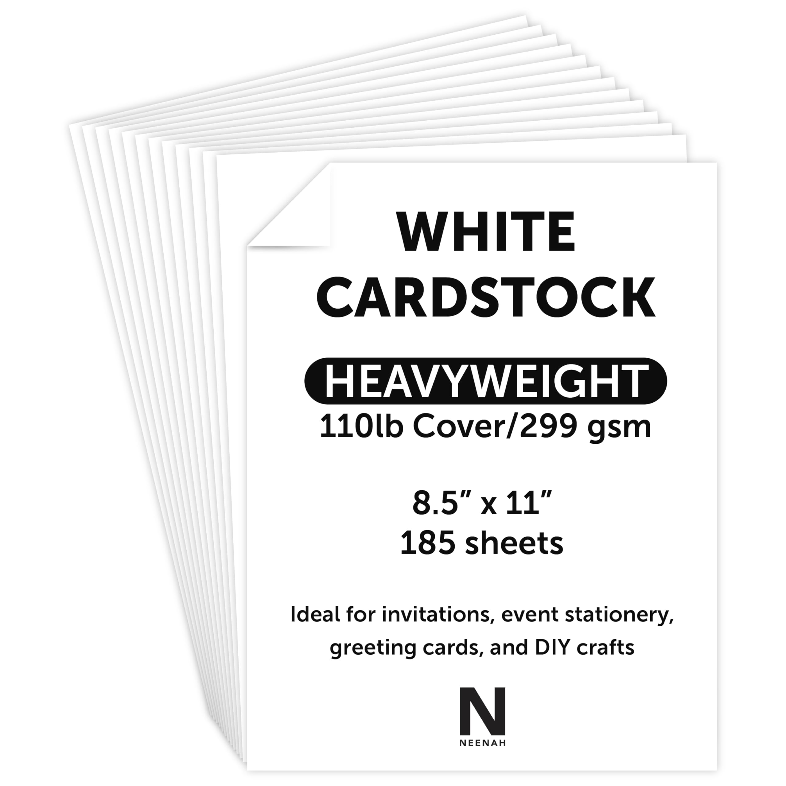 Amazon.com: Neenah White Cover Cardstock, 110 lb. Heavyweight