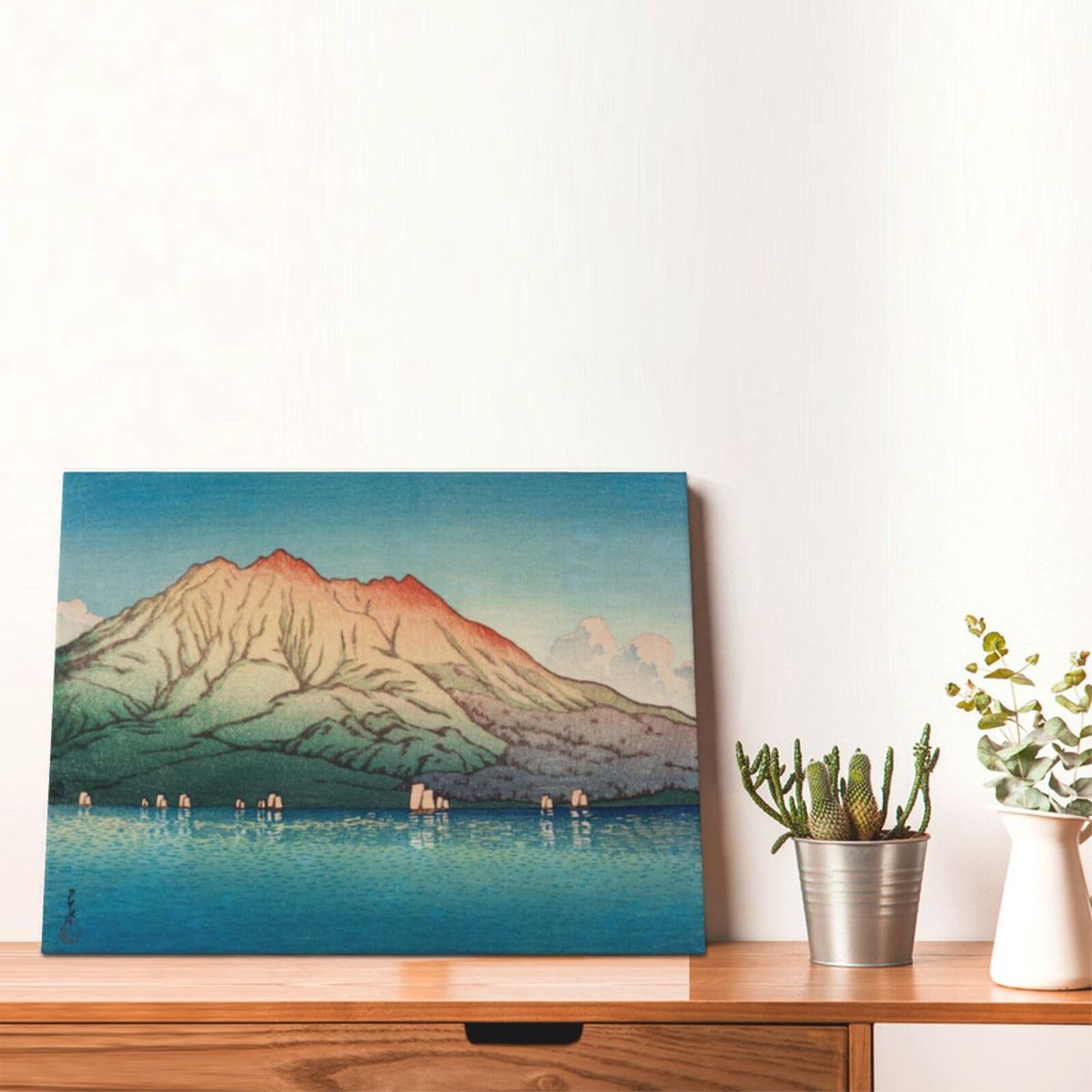 Amazon.co.jp: 川瀬巴水 鹿児島桜しま 世界の名画 アートパネル