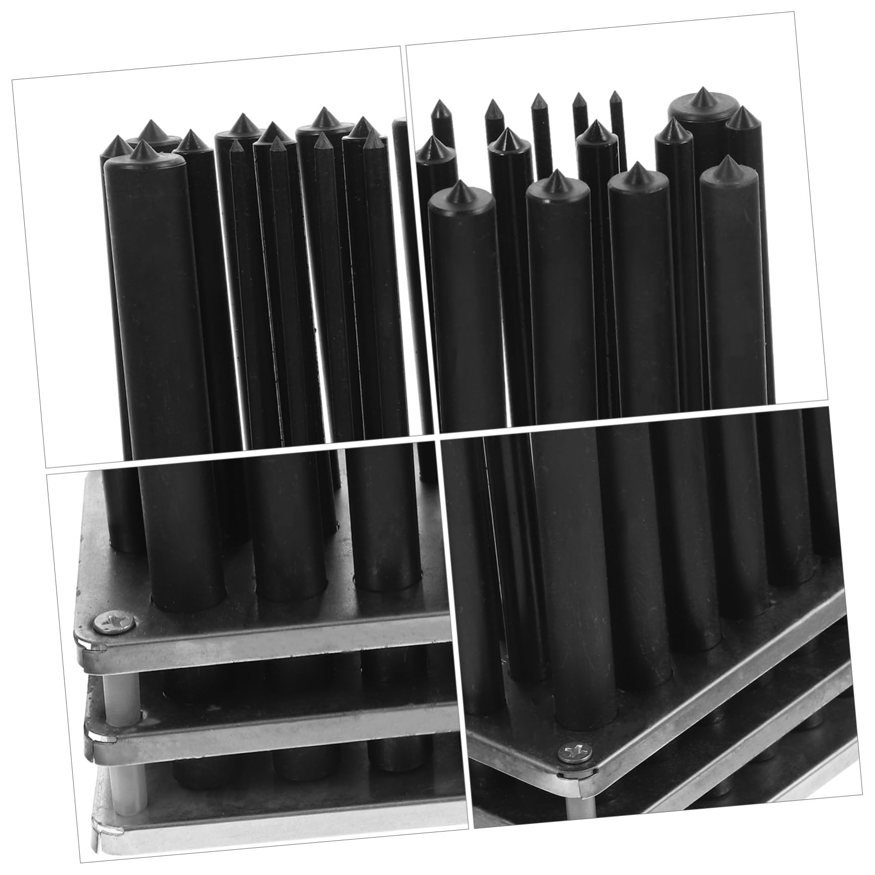 Healifty Punzones Cilíndricos Con Base Antideslizante Para Perforación y Reparación Mecánica Herramienta Bricolaje Resistente Acero Térmico Para Carpintería y Trabajos Diy